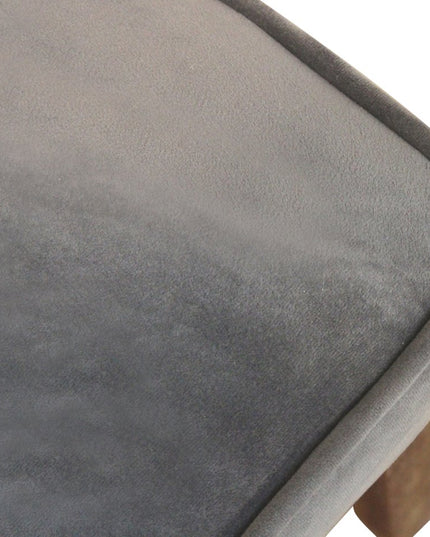 Seven Piece Gray and Black Round Solid Wood Dining Set with Six Chairs