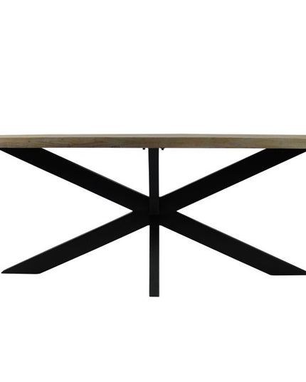 Seven Piece Gray and Black Solid Wood Dining Set with Six Chairs