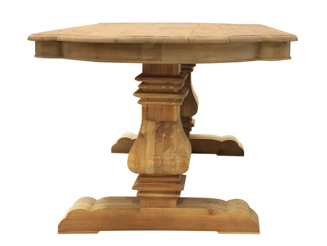 Nine Piece Natural Solid Wood Dining Set with Eight Chairs