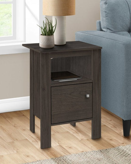 24" Brown Wood Nightstand