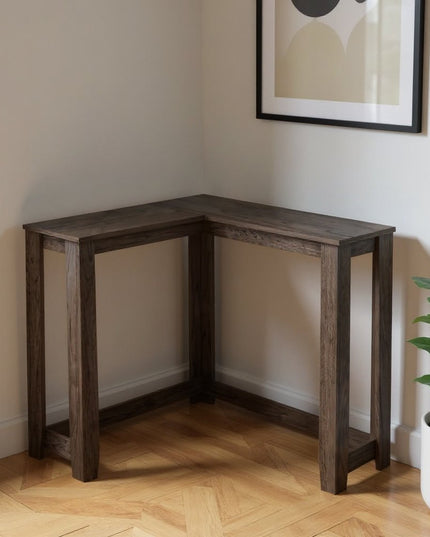 36" Espresso Wood Distressed Frame Console Table