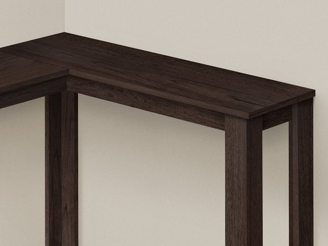 36" Espresso Wood Distressed Frame Console Table