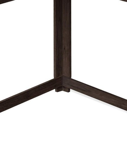 36" Espresso Wood Distressed Frame Console Table