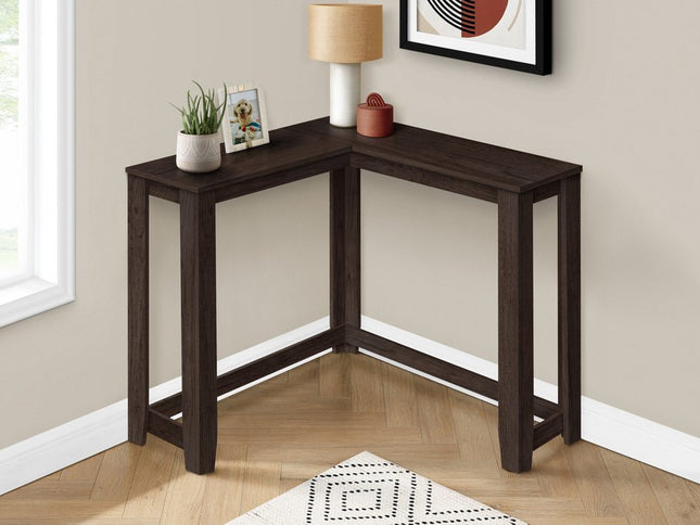 36" Espresso Wood Distressed Frame Console Table