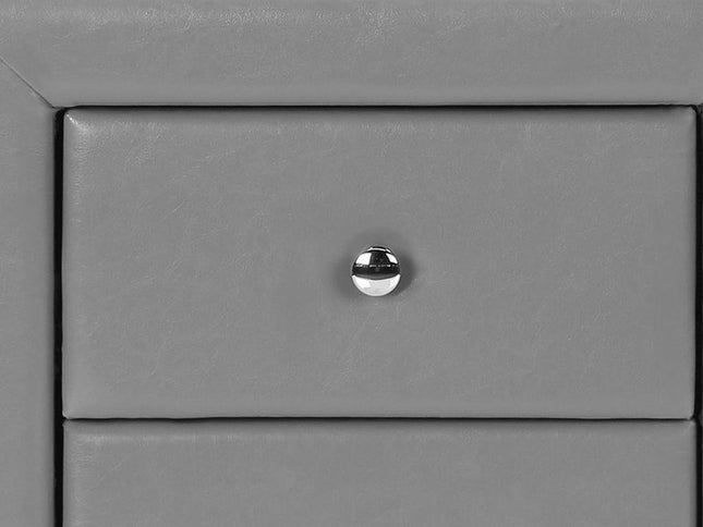 21" Gray Wood Two Drawer Nightstand