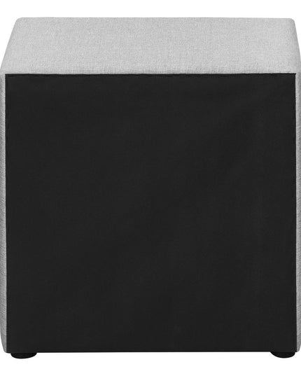 21" Gray Wood Two Drawer Nightstand