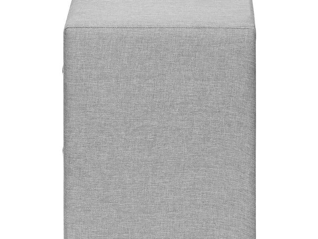 21" Gray Wood Two Drawer Nightstand