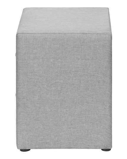 21" Gray Wood Two Drawer Nightstand