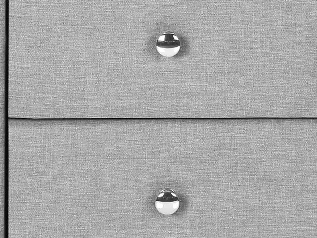 21" Gray Wood Two Drawer Nightstand