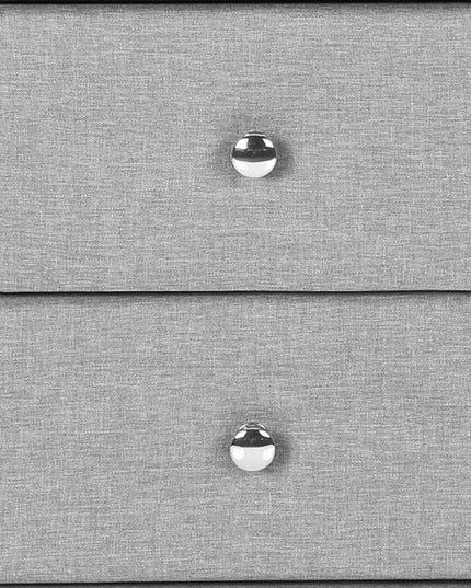 21" Gray Wood Two Drawer Nightstand