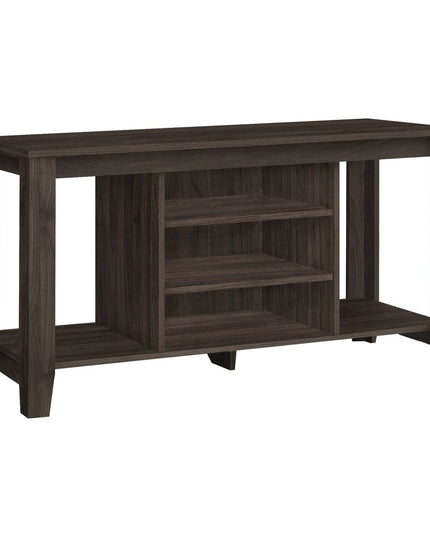 48" Brown Open Shelving TV Stand