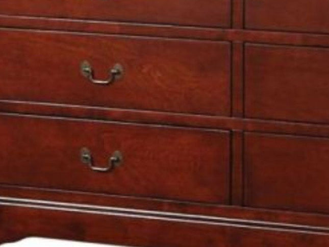 60" Black Solid and Manufactured Wood Six Drawer Double Dresser