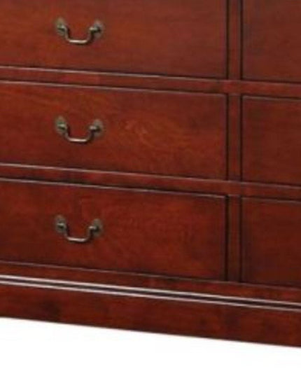 60" Black Solid and Manufactured Wood Six Drawer Double Dresser