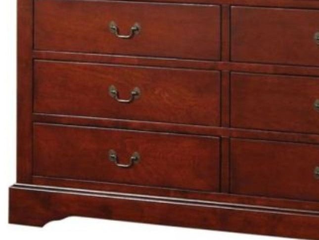 60" Black Solid and Manufactured Wood Six Drawer Double Dresser