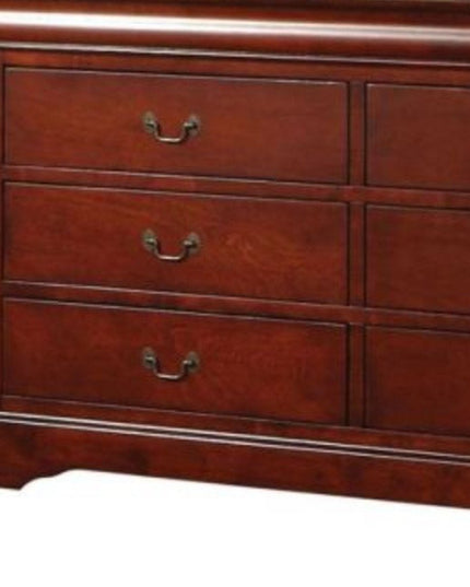 60" Black Solid and Manufactured Wood Six Drawer Double Dresser