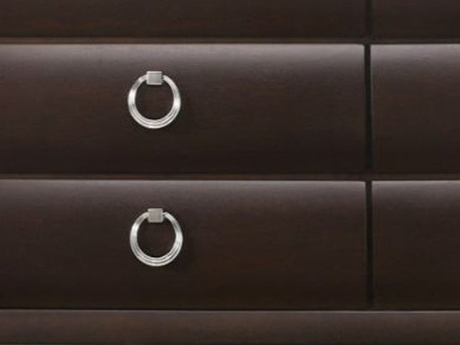 63" Merlot Solid and Manufactured Wood Six Drawer Double Dresser