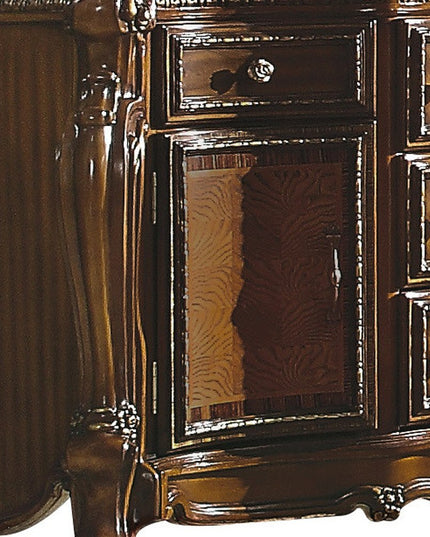 69" Brown Solid and Manufactured Wood Five Drawer Triple Dresser