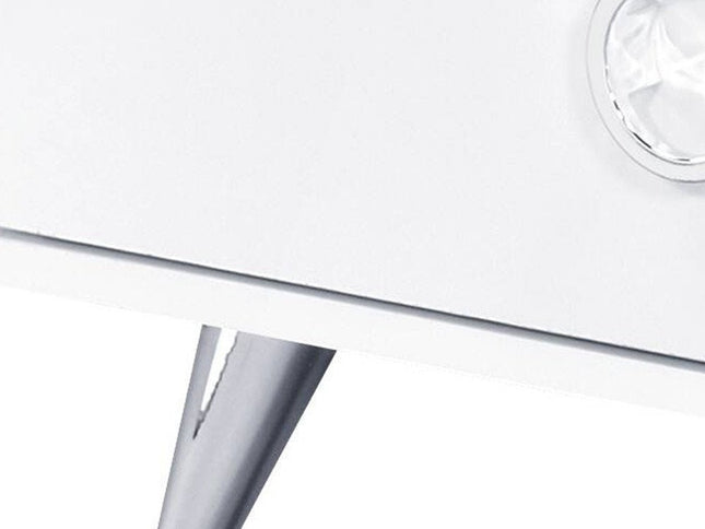 47" White Finish Manufactured Wood Six Drawer Double Dresser