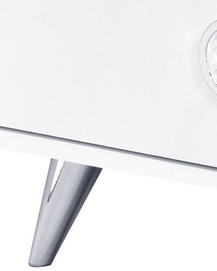 47" White Finish Manufactured Wood Six Drawer Double Dresser