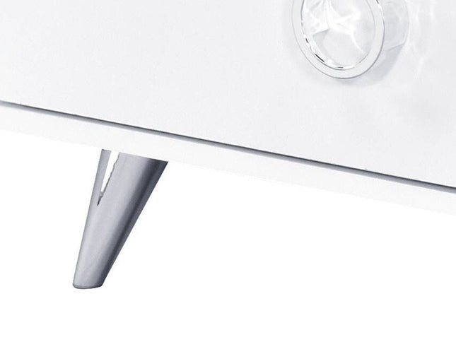 47" White Finish Manufactured Wood Six Drawer Double Dresser