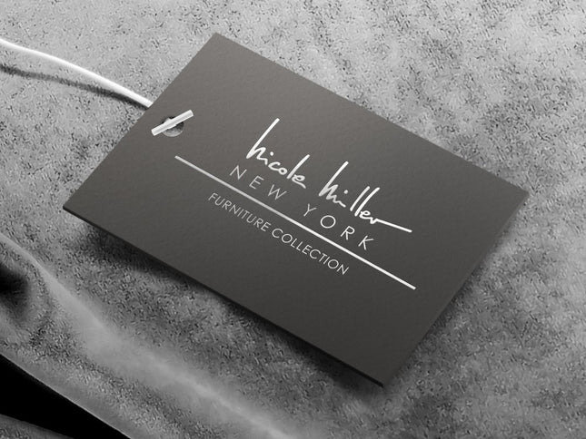 33" Gray Linen Specialty Cocktail Ottoman