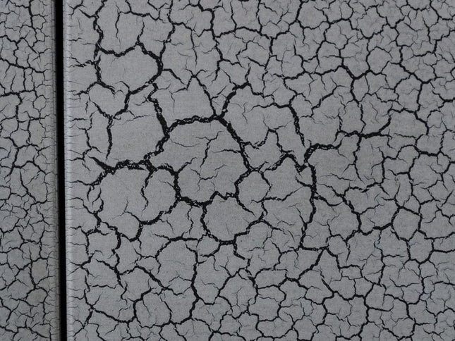 59" Gunmetal Grey Crackle Finish Six Drawer Double Dresser