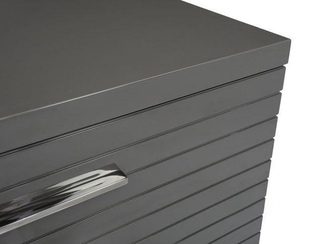 59" Grey Solid And Manufactured Wood Six Drawer Dresser