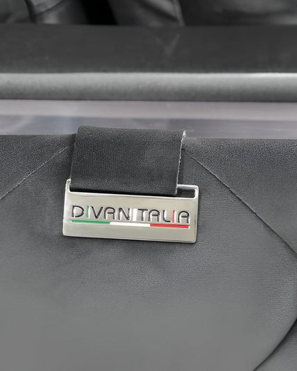 90" Gray Velvet Sofa With Silver Legs