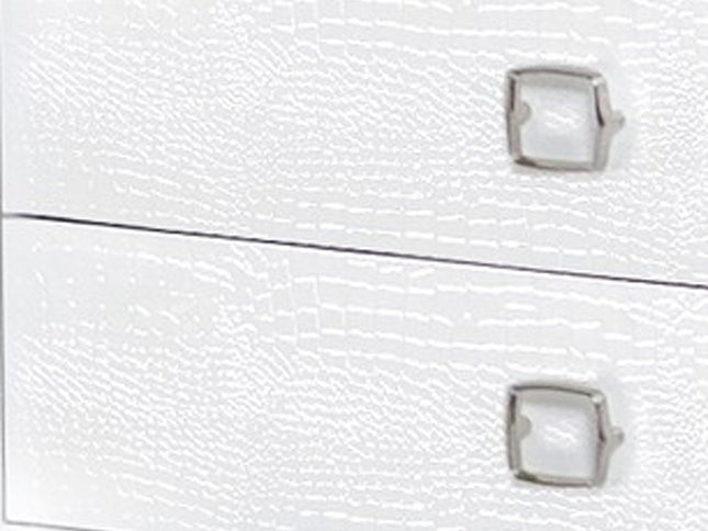 19" White Solid and Manufactured Wood Two Drawer Nightstand