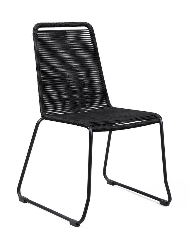 Five Piece Brown and Black Solid Wood Dining Set with Four Chairs