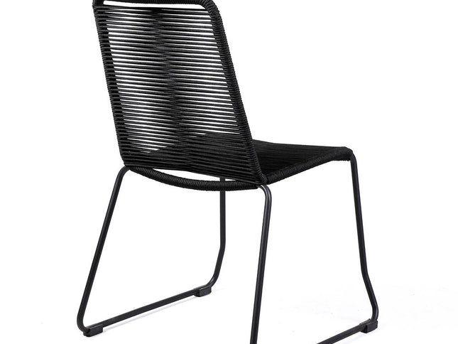 Five Piece Brown and Black Solid Wood Dining Set with Four Chairs