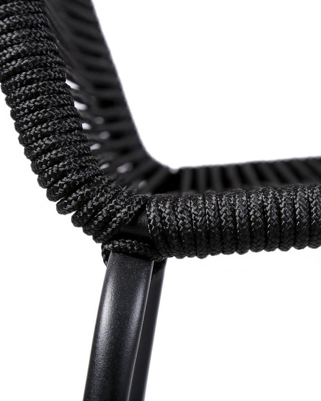 Five Piece Brown and Black Solid Wood Dining Set with Four Chairs