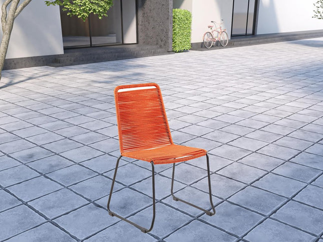 Five Piece Brown and Black Solid Wood Dining Set with Four Chairs