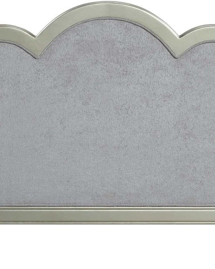 66" Light Gray And Champagne Linen Damask Loveseat and Toss Pillows