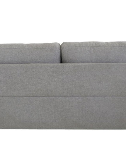 61" Light Gray And Black Linen Loveseat