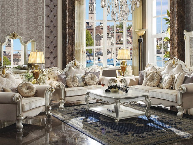 50" Pearl Fabric Floral Arm Chair And Toss Pillows