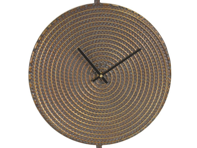 15" Circle Bronze Metal Analog Wall Clock