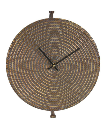 15" Circle Bronze Metal Analog Wall Clock