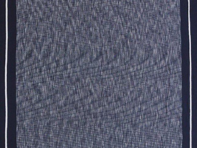 Blue Woven Cotton Geometric Throw