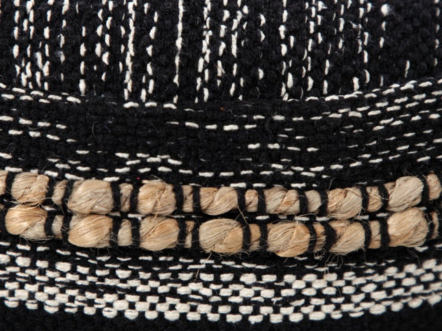 18" x 18" x 14" " Black Pouff