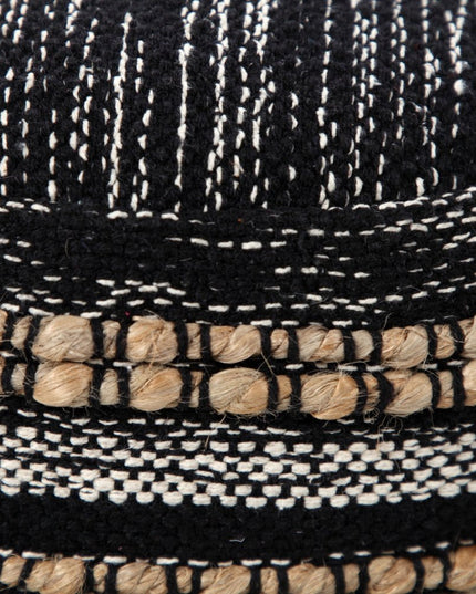 18" x 18" x 14" " Black Pouff