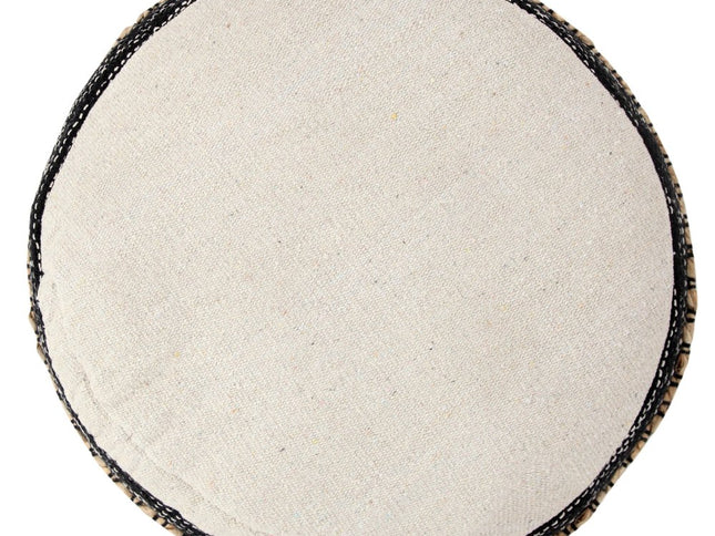 18" x 18" x 14" " Black Pouff