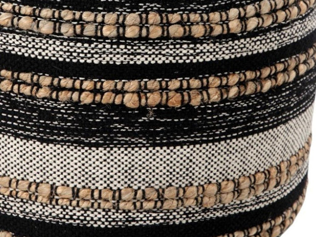 18" x 18" x 14" " Black Pouff