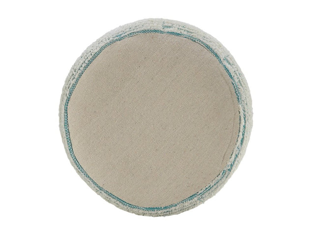 18" Pink Fabric Cylinder Striped Pouf Ottoman