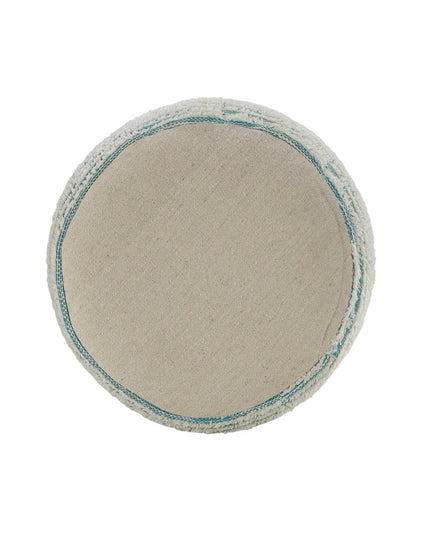 18" Pink Fabric Cylinder Striped Pouf Ottoman