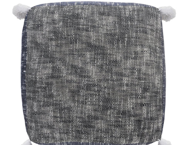 16" Blue Polyester Ottoman