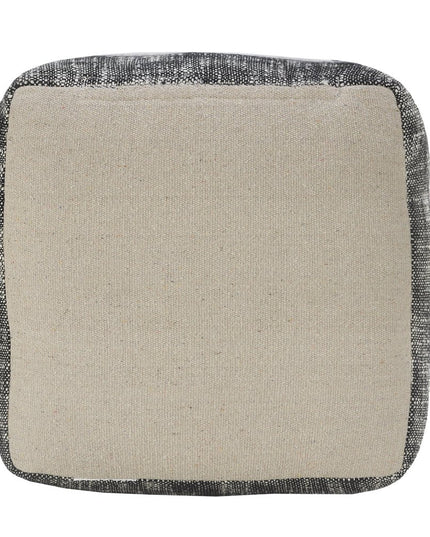 16" Blue Polyester Ottoman