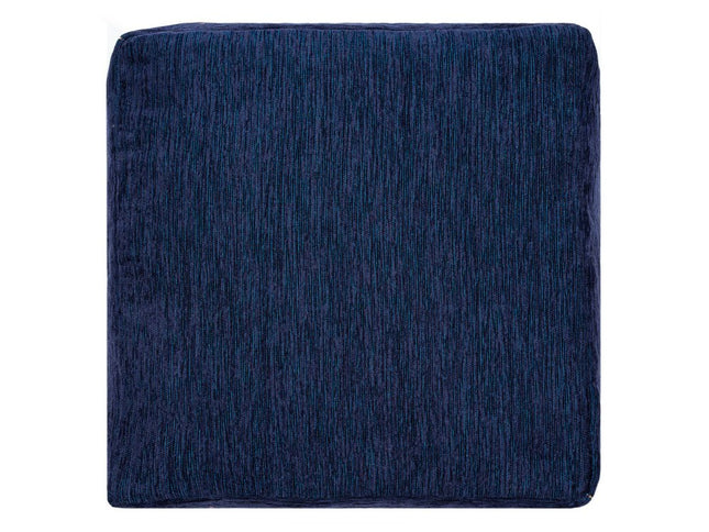 18" Blue Medallion Pouf Ottoman