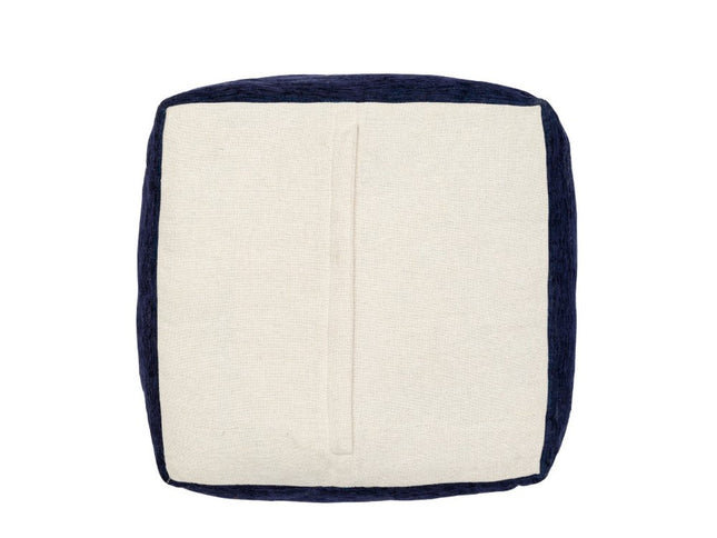 18" Blue Medallion Pouf Ottoman