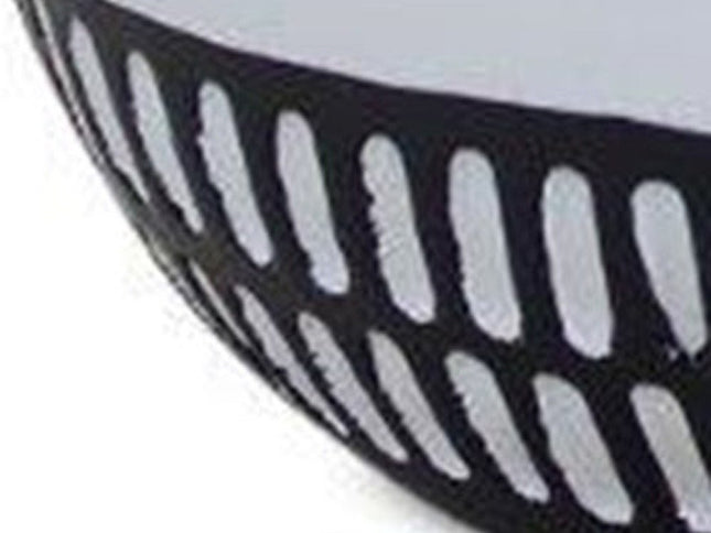 Set of Two Black And White Terracotta Chicken Figurines